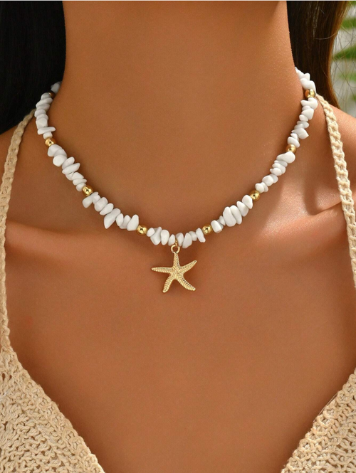 Starfish Pendant, Suitable For Women Daily And Travel Wear