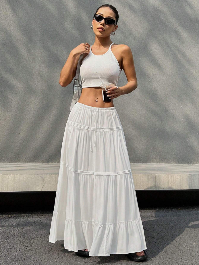 Muchica Everyday Pleated Maxi Skirt