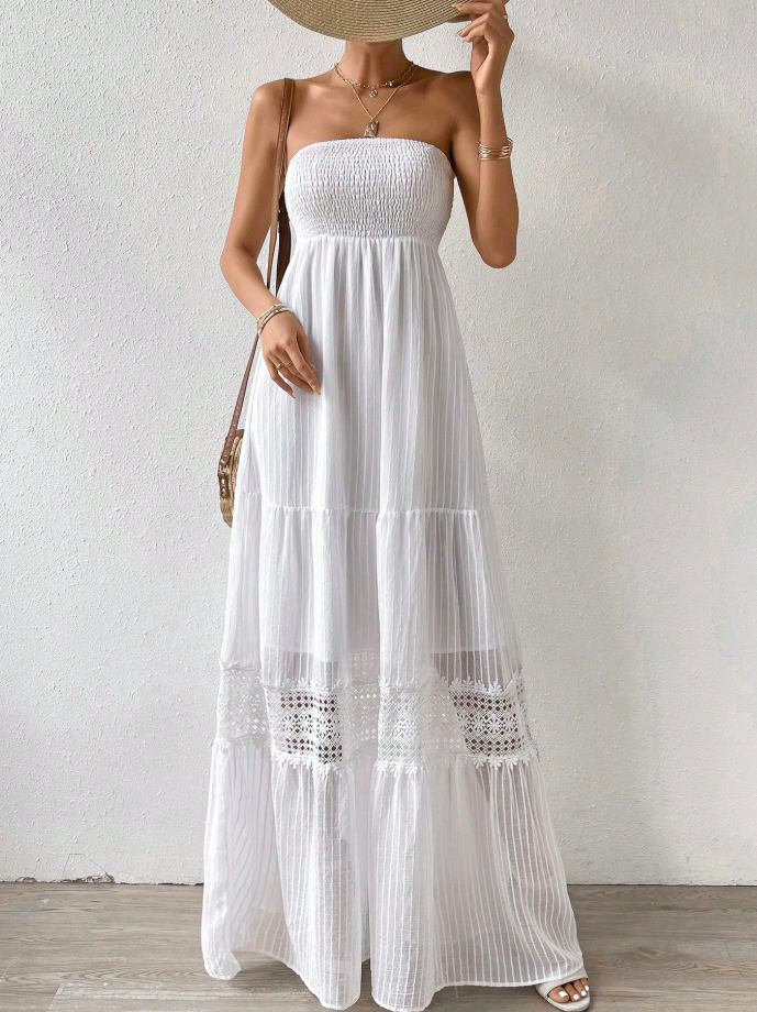 Breezaya Strapless Boho Maxi Dress