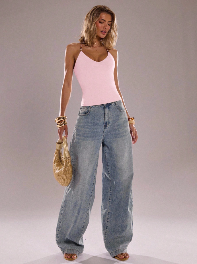 Beaded Strap Slim Fit Camisole