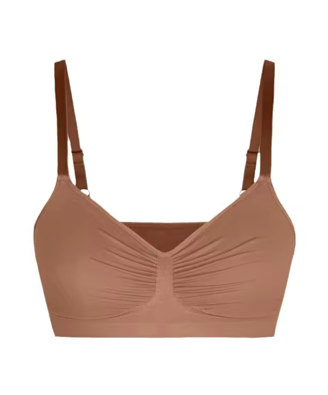 Women's Seamless Black Bralette - 2XL Comfort Fit