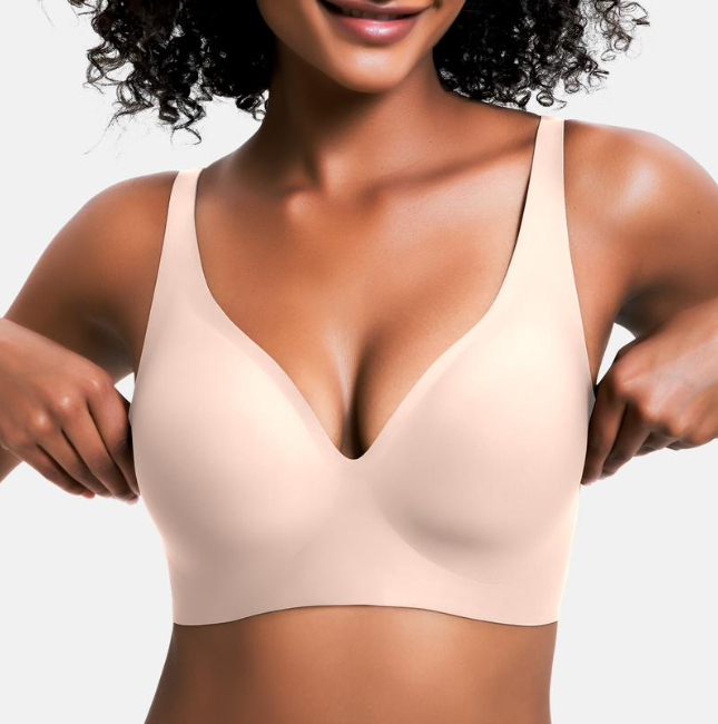 Women's Seamless Black Wire-Free Bralette