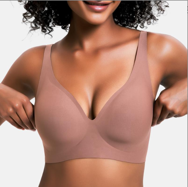 Women's Seamless Black Wire-Free Bralette