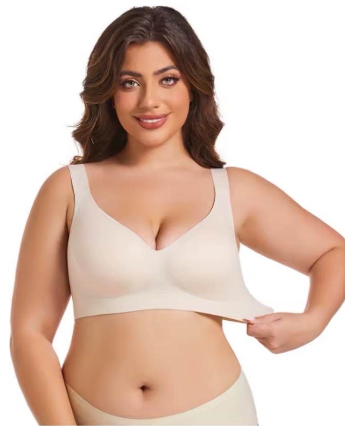 Women's Seamless Black Wire-Free Bralette