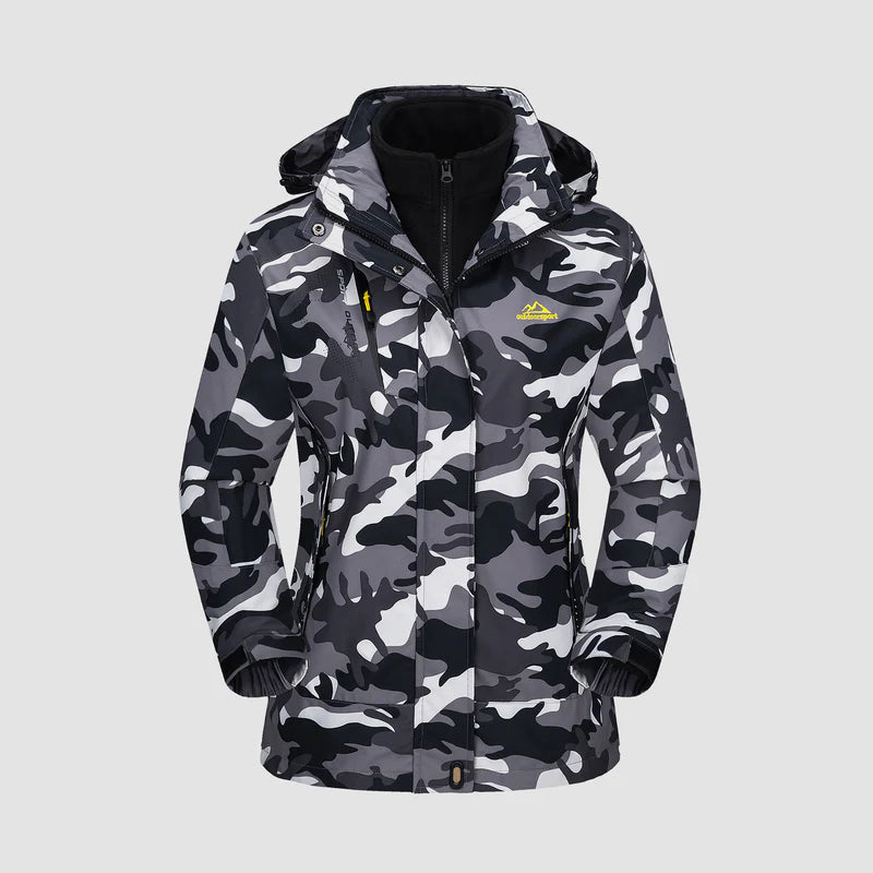 Women's 3-in-1 Waterproof Ski Jacket with Fleece Liner