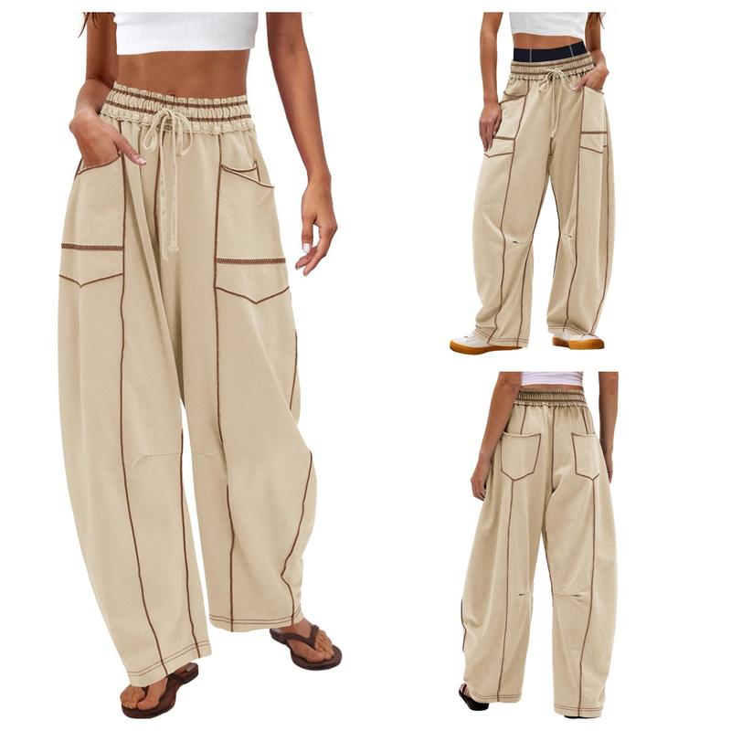 Contrast Stitch Cargo Pants