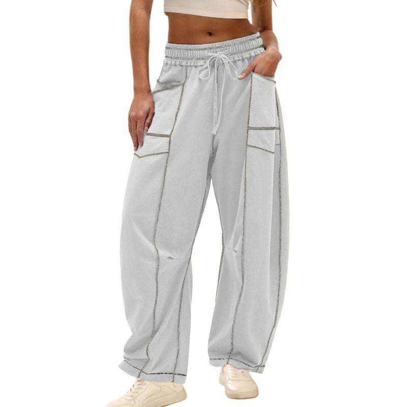 Contrast Stitch Cargo Pants