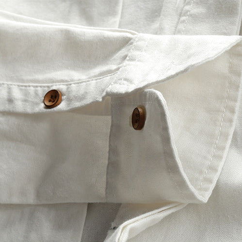 Japan-Style Linen Long Sleeved Shirt