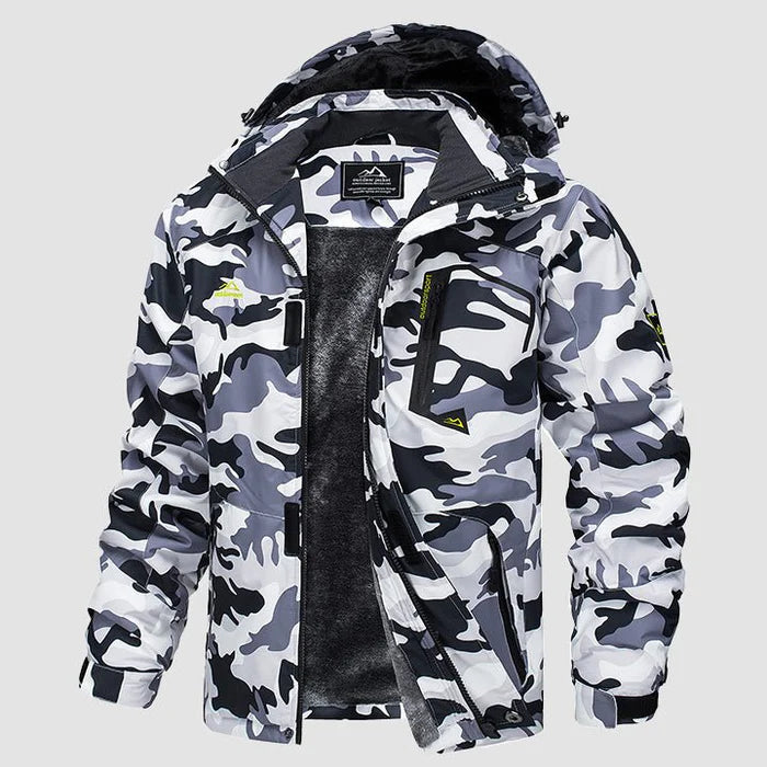 Men's Water-Repellent Winter Ski Jacket with Fleece Lining