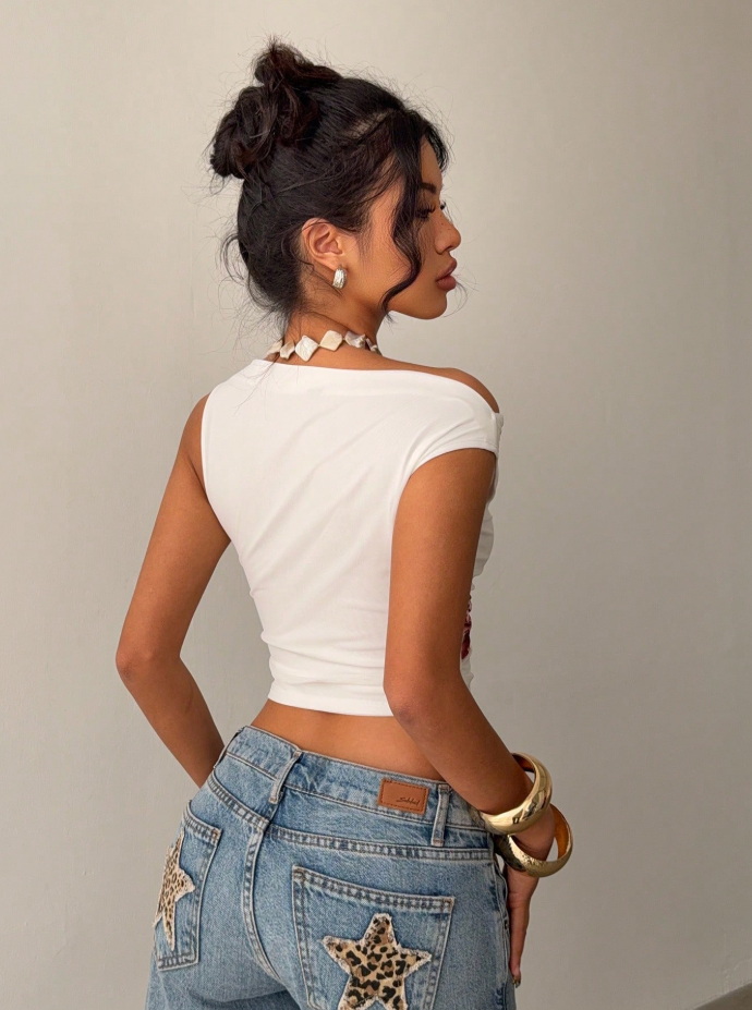 Floral Off-Shoulder Stretch Top – Siren Bloom