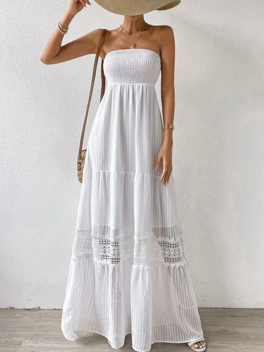 Breezaya Strapless Boho Maxi Dress