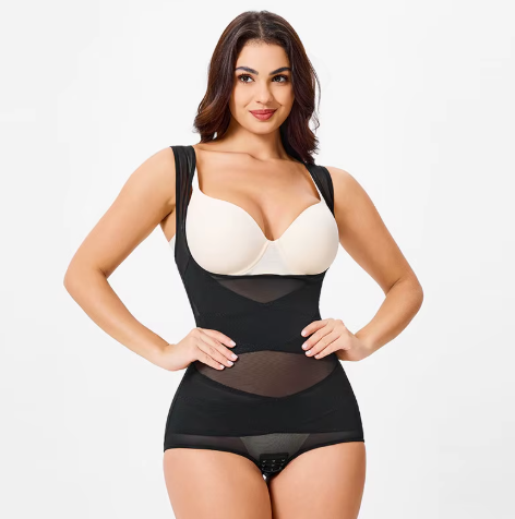 Women Mesh Open Bust Full Body Shapewear