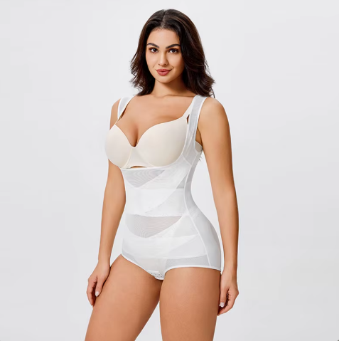Women Mesh Open Bust Full Body Shapewear