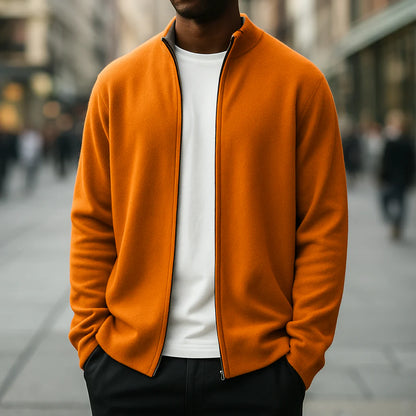 Cashmere Zipper Cardigan