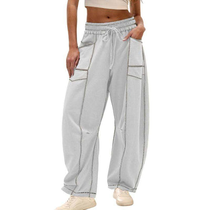 Contrast Stitch Cargo Pants