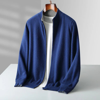 Cashmere Zipper Cardigan