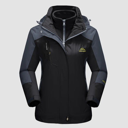 Women's 3-in-1 Waterproof Ski Jacket with Fleece Liner